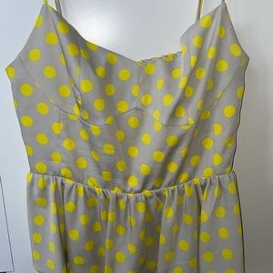 ZARA Yellow Polka Dot Crop Top